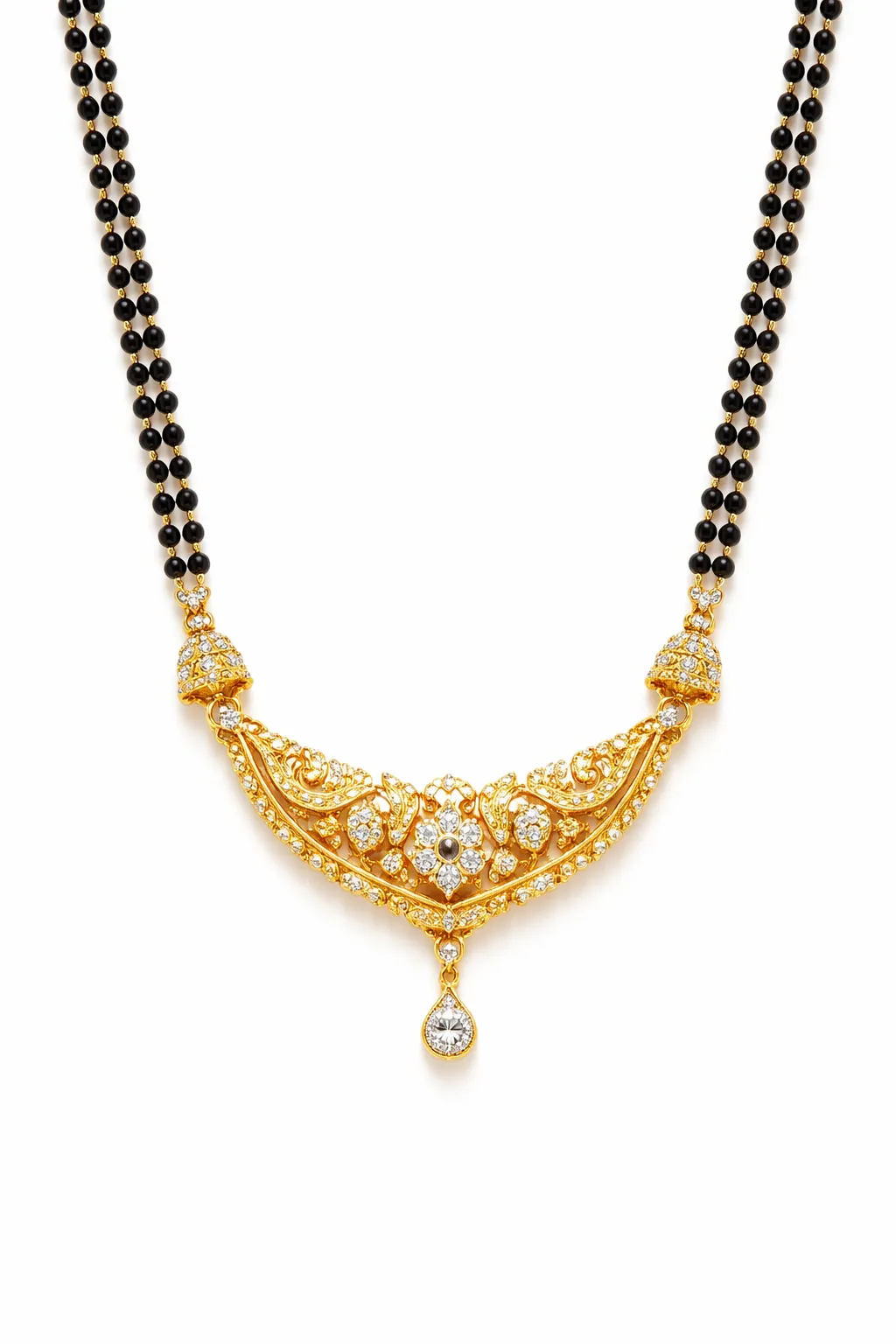 Traditional Black Bead Gold Mangalsutra