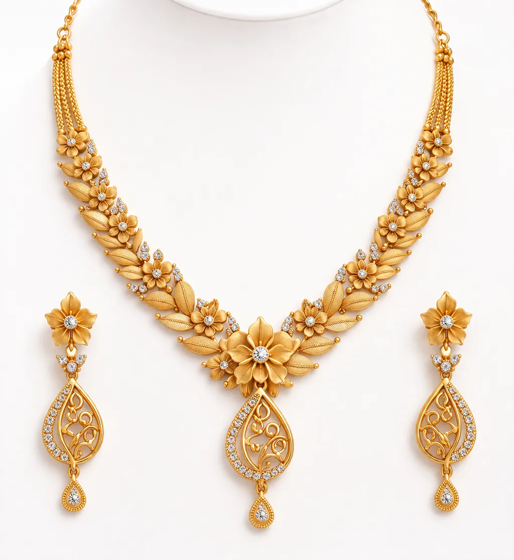 Elegant Gold Necklace Set
