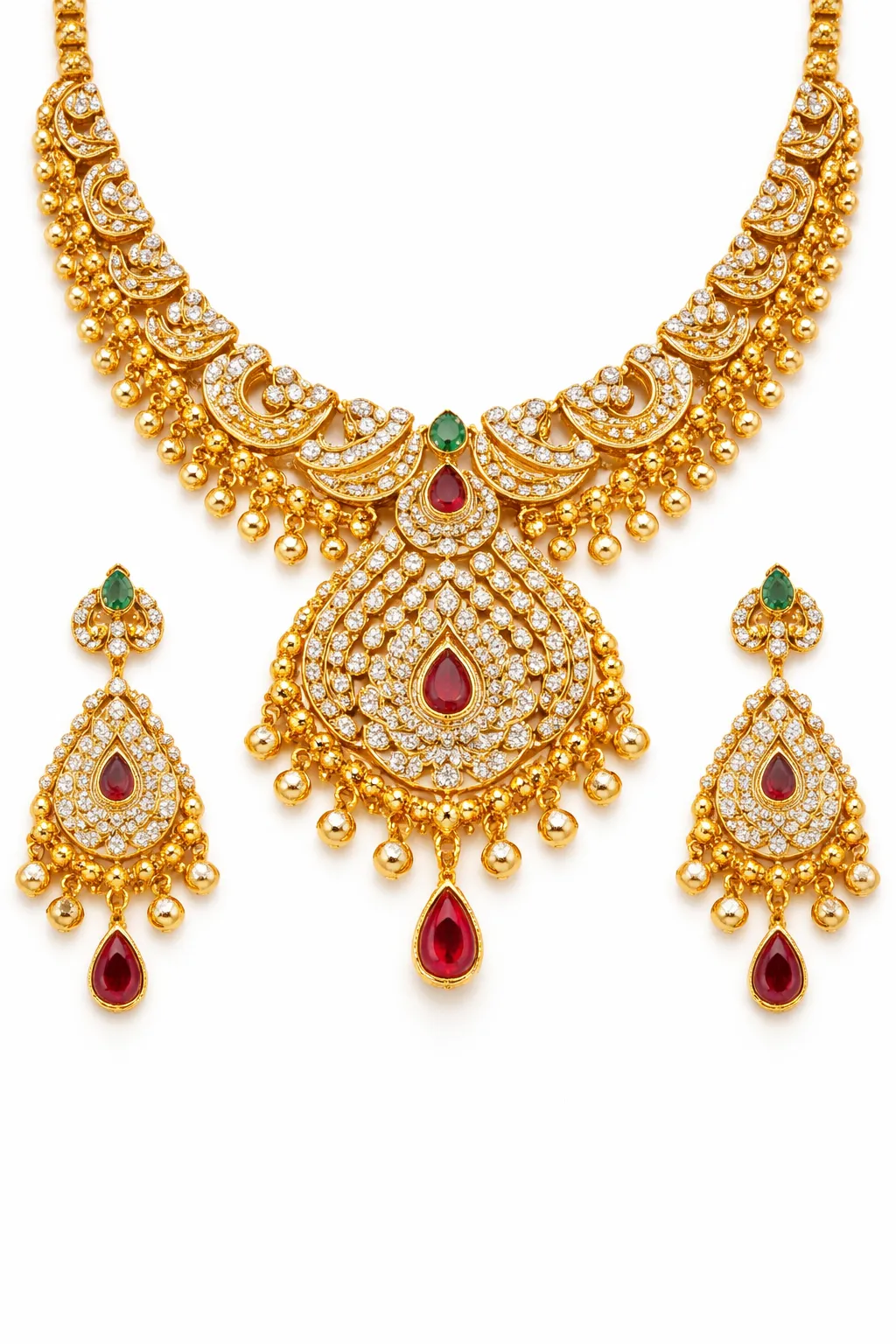 Diamond Gold Necklace Set